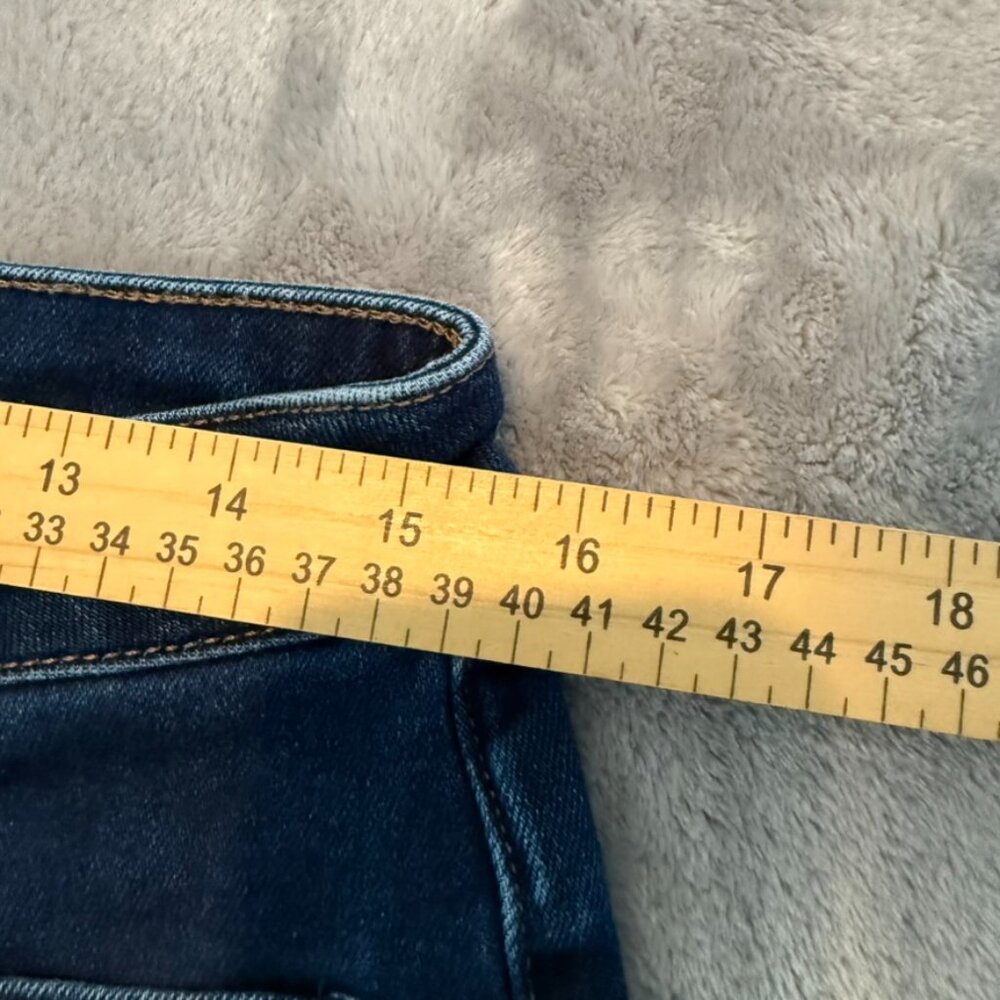 Lauren Conrad Dark Wash Wide Leg Denim Trousers Size 12 Stretchy Women’s - Picture 8 of 11